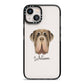 Neapolitan Mastiff Personalised iPhone 13 Black Impact Case on Silver phone