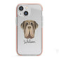 Neapolitan Mastiff Personalised iPhone 13 Mini TPU Impact Case with Pink Edges