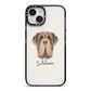 Neapolitan Mastiff Personalised iPhone 14 Black Impact Case on Silver phone