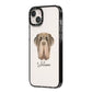Neapolitan Mastiff Personalised iPhone 14 Plus Black Impact Case Side Angle on Silver phone