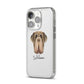 Neapolitan Mastiff Personalised iPhone 14 Pro Clear Tough Case Silver Angled Image