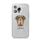 Neapolitan Mastiff Personalised iPhone 14 Pro Max Glitter Tough Case Silver