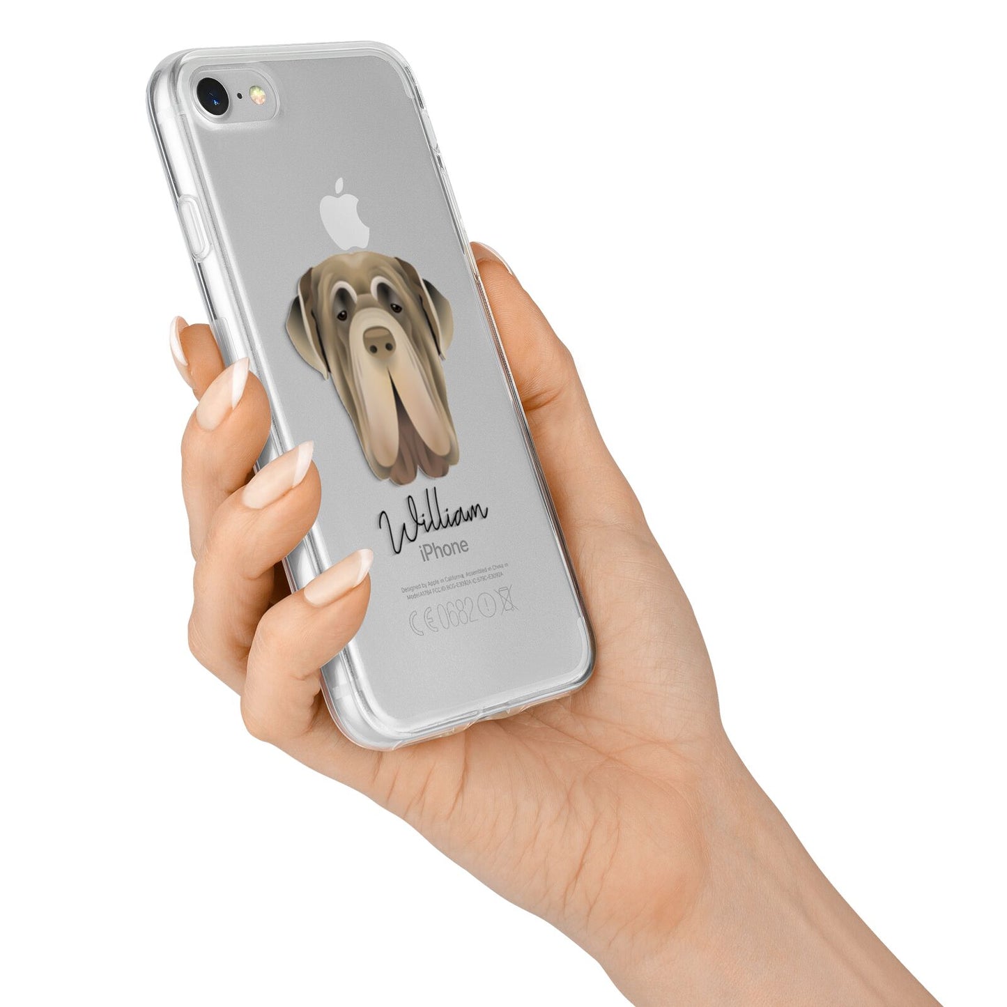 Neapolitan Mastiff Personalised iPhone 7 Bumper Case on Silver iPhone Alternative Image