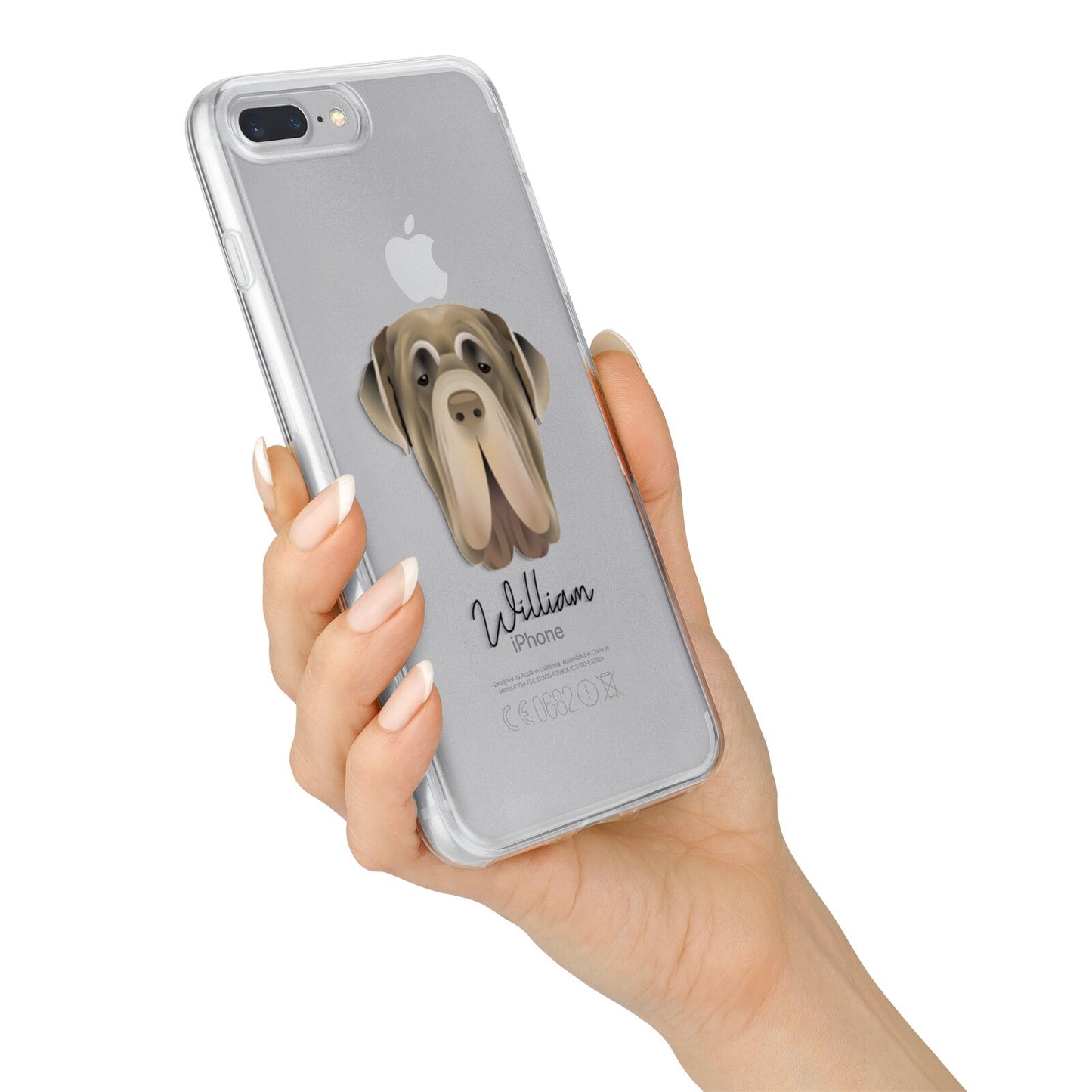 Neapolitan Mastiff Personalised iPhone 7 Plus Bumper Case on Silver iPhone Alternative Image