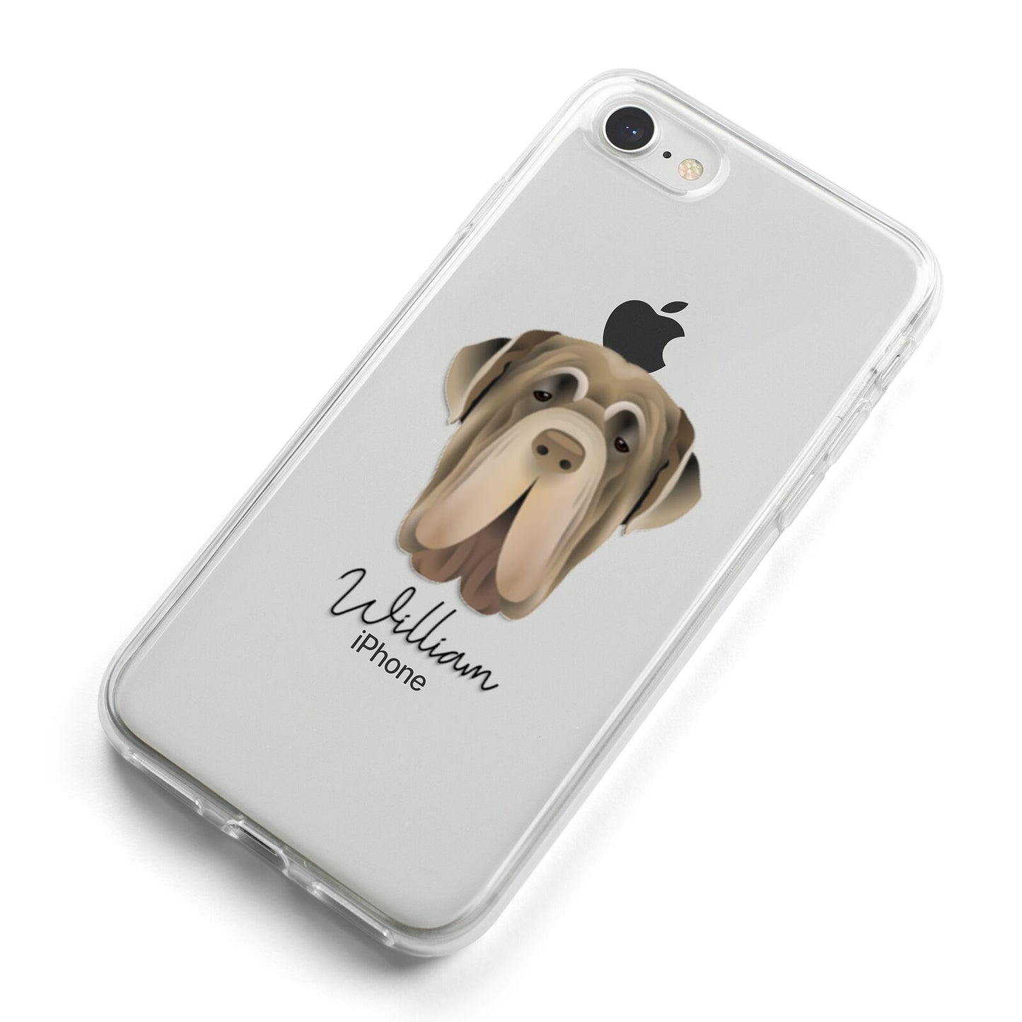 Neapolitan Mastiff Personalised iPhone 8 Bumper Case on Silver iPhone Alternative Image