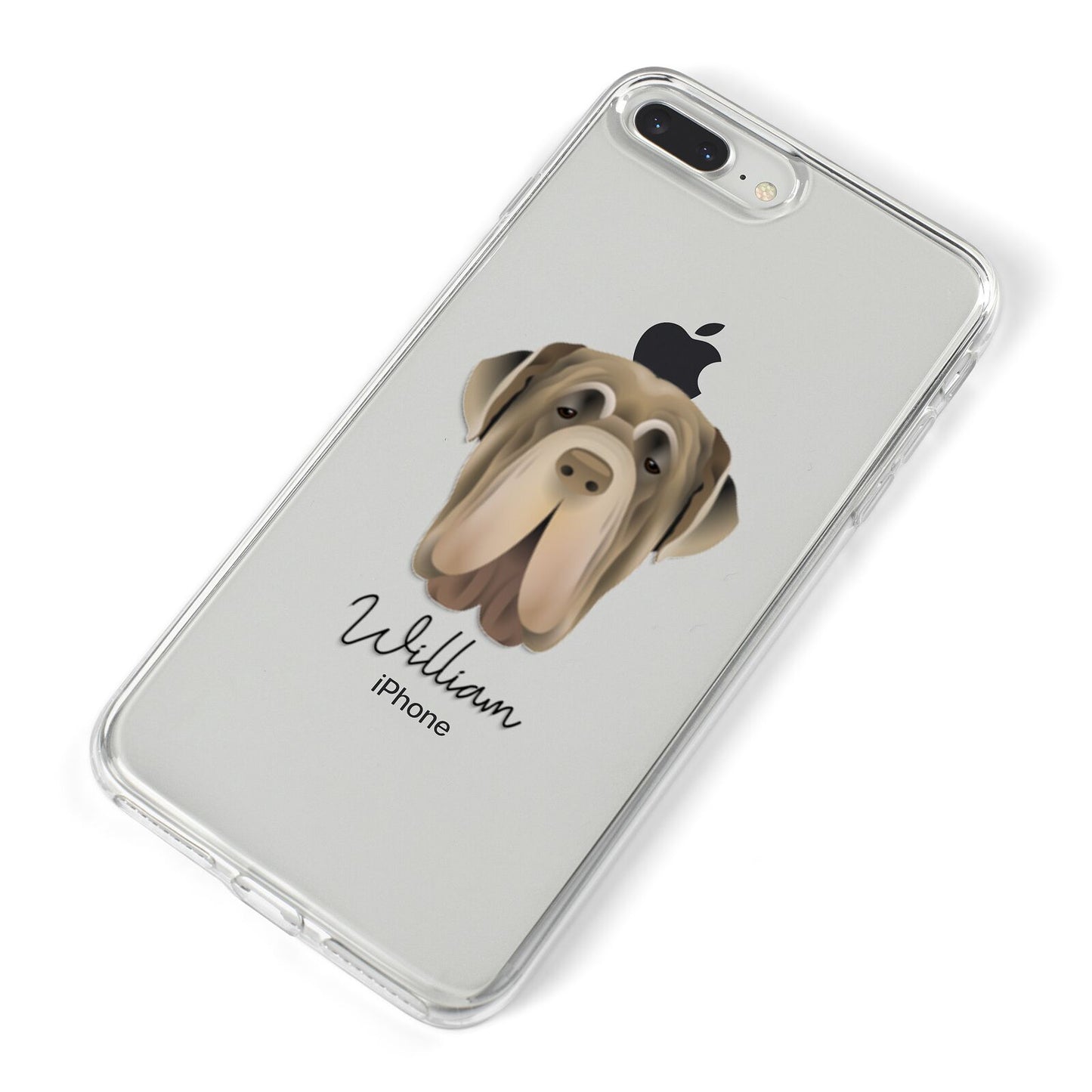 Neapolitan Mastiff Personalised iPhone 8 Plus Bumper Case on Silver iPhone Alternative Image