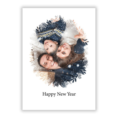 New Year Wreath A5 Flat Greetings Card