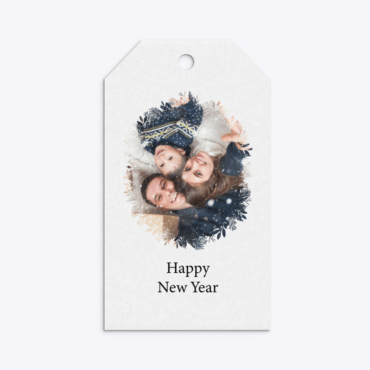 New Year Wreath Gift Tag
