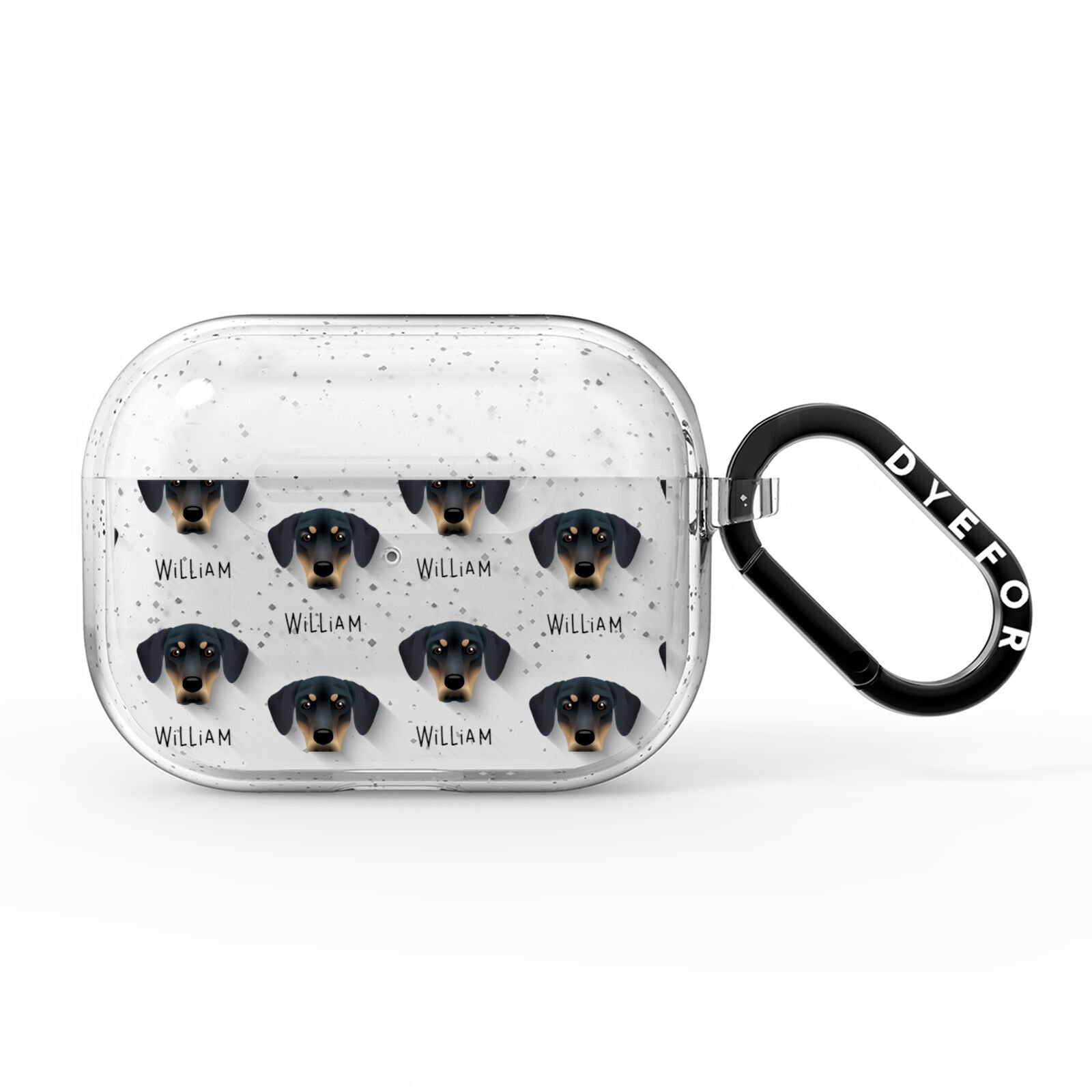 New Zealand Huntaway Icon with Name AirPods Pro Glitter Case