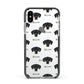 New Zealand Huntaway Icon with Name Apple iPhone Xs Impact Case Black Edge on Silver Phone