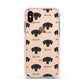 New Zealand Huntaway Icon with Name Apple iPhone Xs Impact Case Pink Edge on Gold Phone