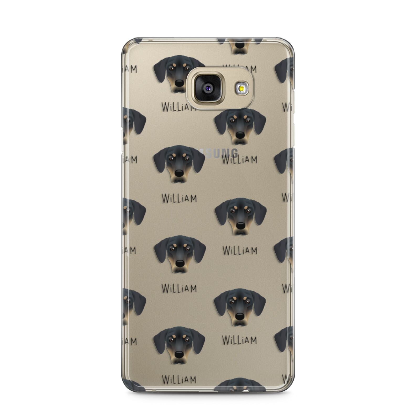 New Zealand Huntaway Icon with Name Samsung Galaxy A5 2016 Case on gold phone