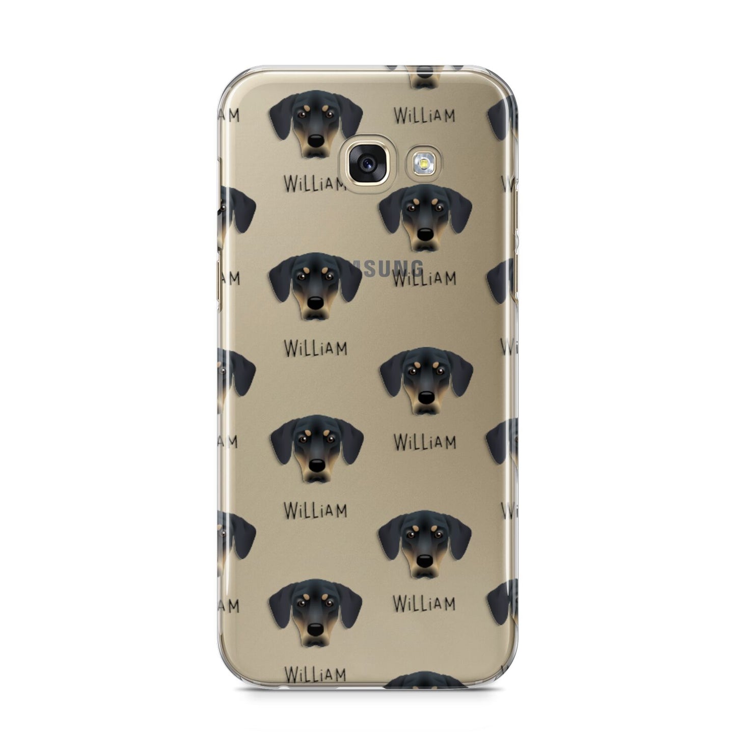 New Zealand Huntaway Icon with Name Samsung Galaxy A5 2017 Case on gold phone