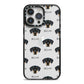 New Zealand Huntaway Icon with Name iPhone 14 Pro Max Black Impact Case on Silver phone