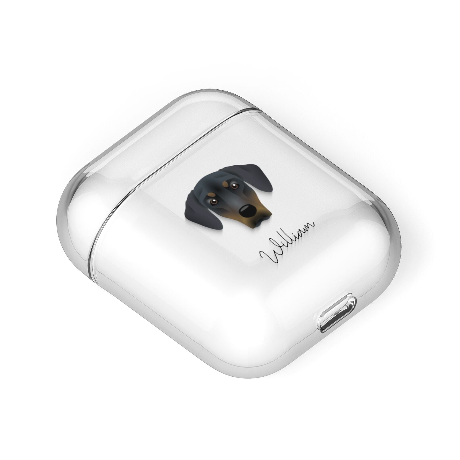 New Zealand Huntaway Personalised AirPods Case Laid Flat