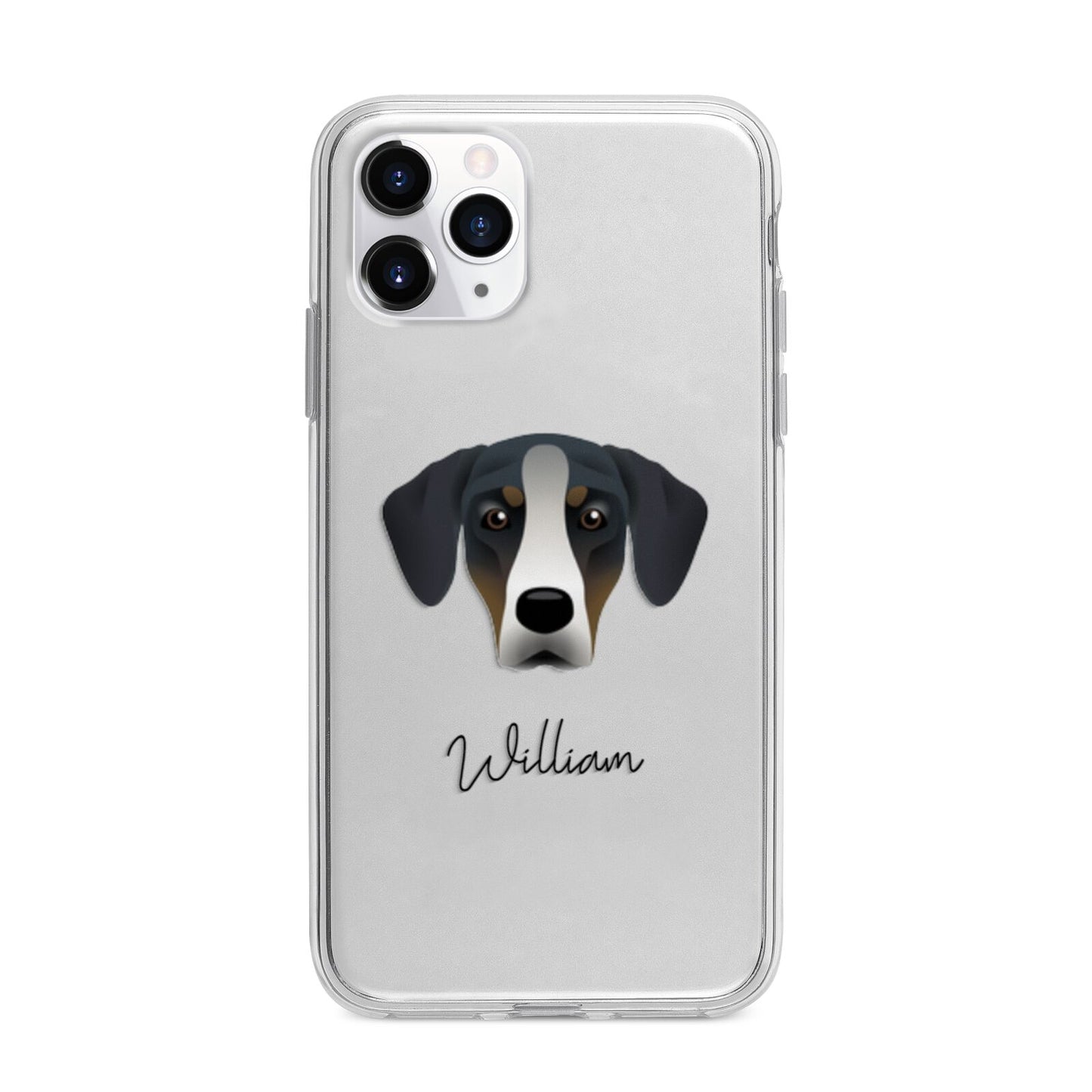 New Zealand Huntaway Personalised Apple iPhone 11 Pro in Silver with Bumper Case