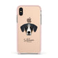 New Zealand Huntaway Personalised Apple iPhone Xs Impact Case Pink Edge on Gold Phone