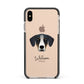 New Zealand Huntaway Personalised Apple iPhone Xs Max Impact Case Black Edge on Gold Phone
