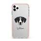 New Zealand Huntaway Personalised iPhone 11 Pro Max Impact Pink Edge Case