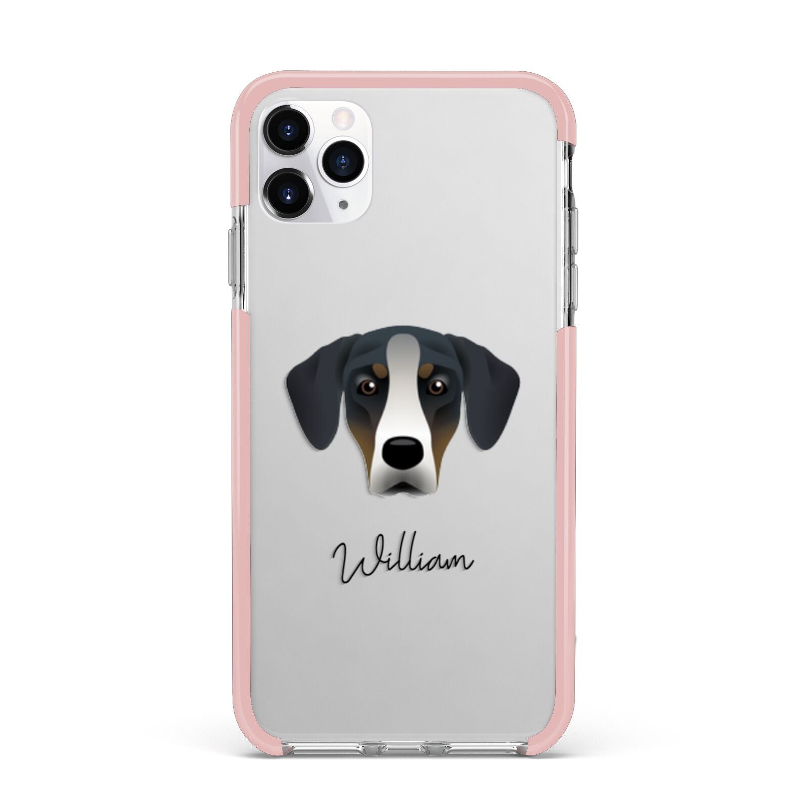 New Zealand Huntaway Personalised iPhone 11 Pro Max Impact Pink Edge Case