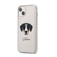 New Zealand Huntaway Personalised iPhone 14 Plus Clear Tough Case Starlight Angled Image