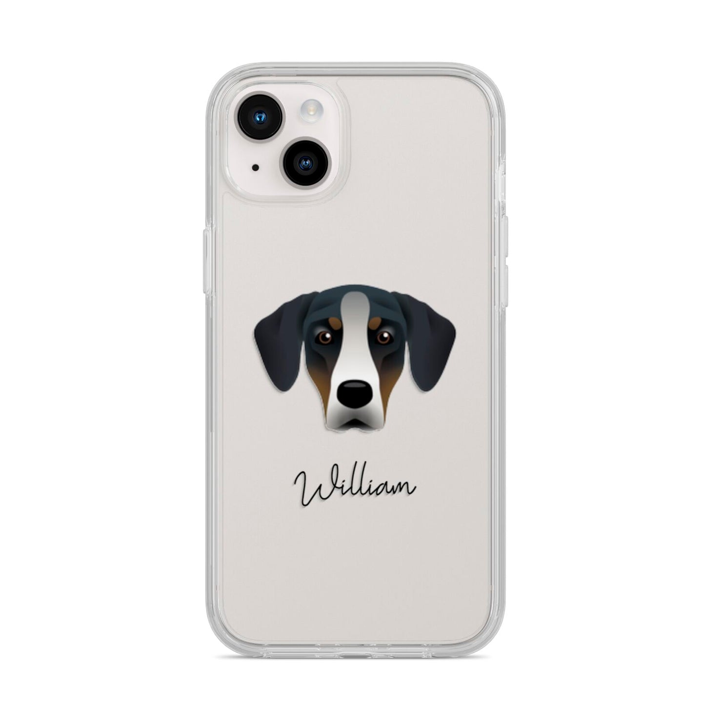 New Zealand Huntaway Personalised iPhone 14 Plus Clear Tough Case Starlight