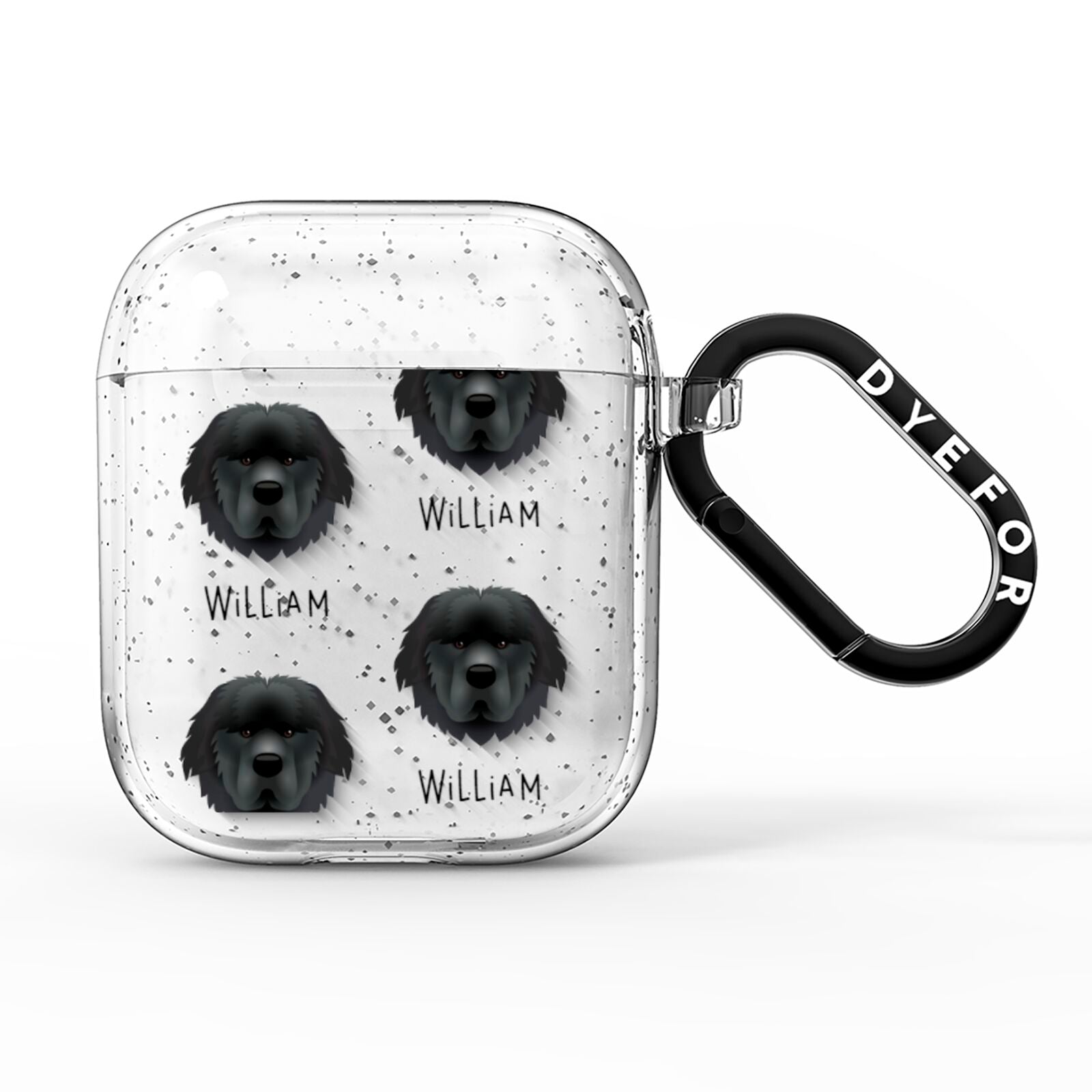 Newfoundland Icon with Name AirPods Glitter Case