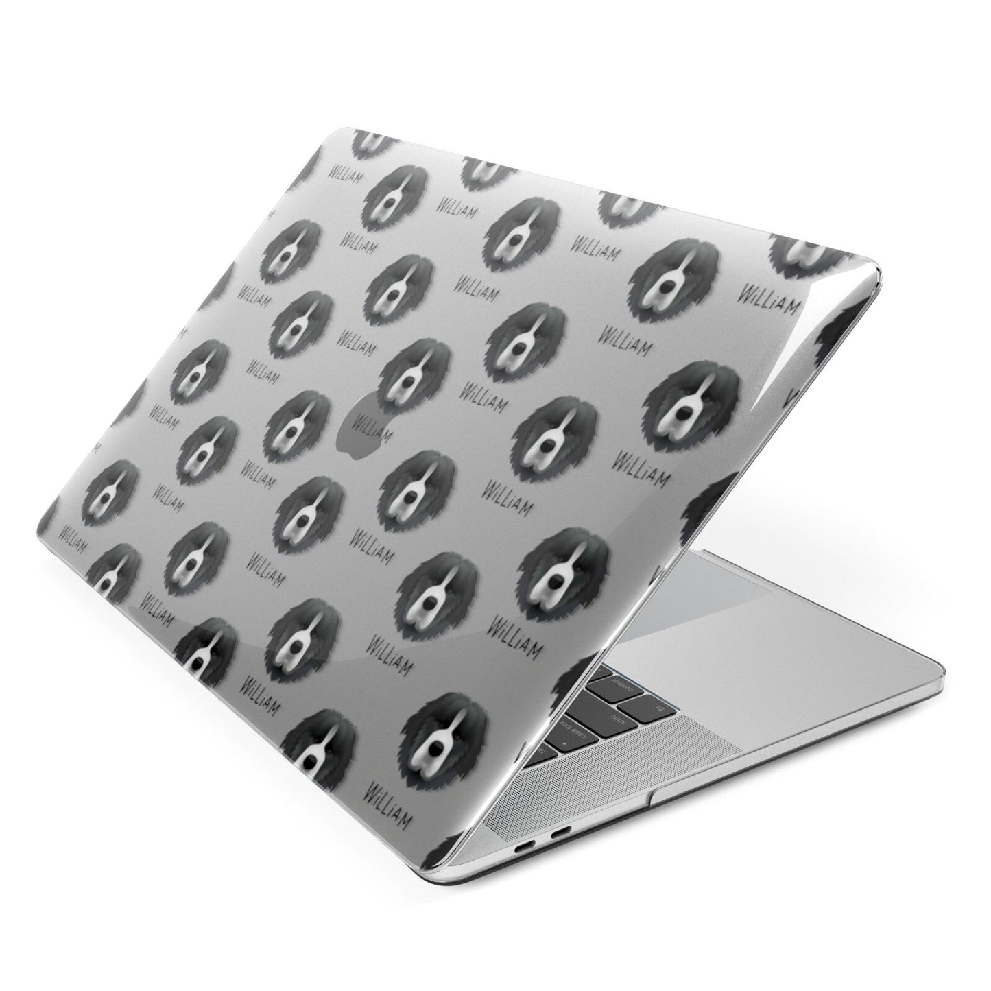 Newfoundland Icon with Name Apple MacBook Case Side View