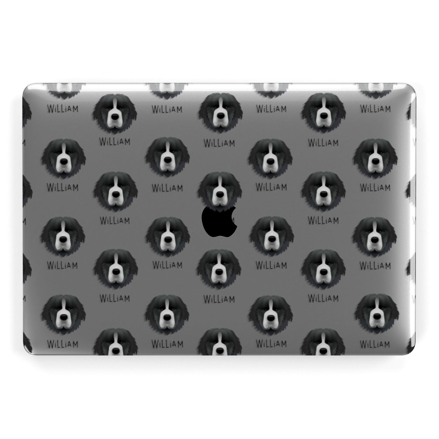 Newfoundland Icon with Name Apple MacBook Case