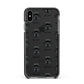 Newfoundland Icon with Name Apple iPhone Xs Max Impact Case Black Edge on Black Phone
