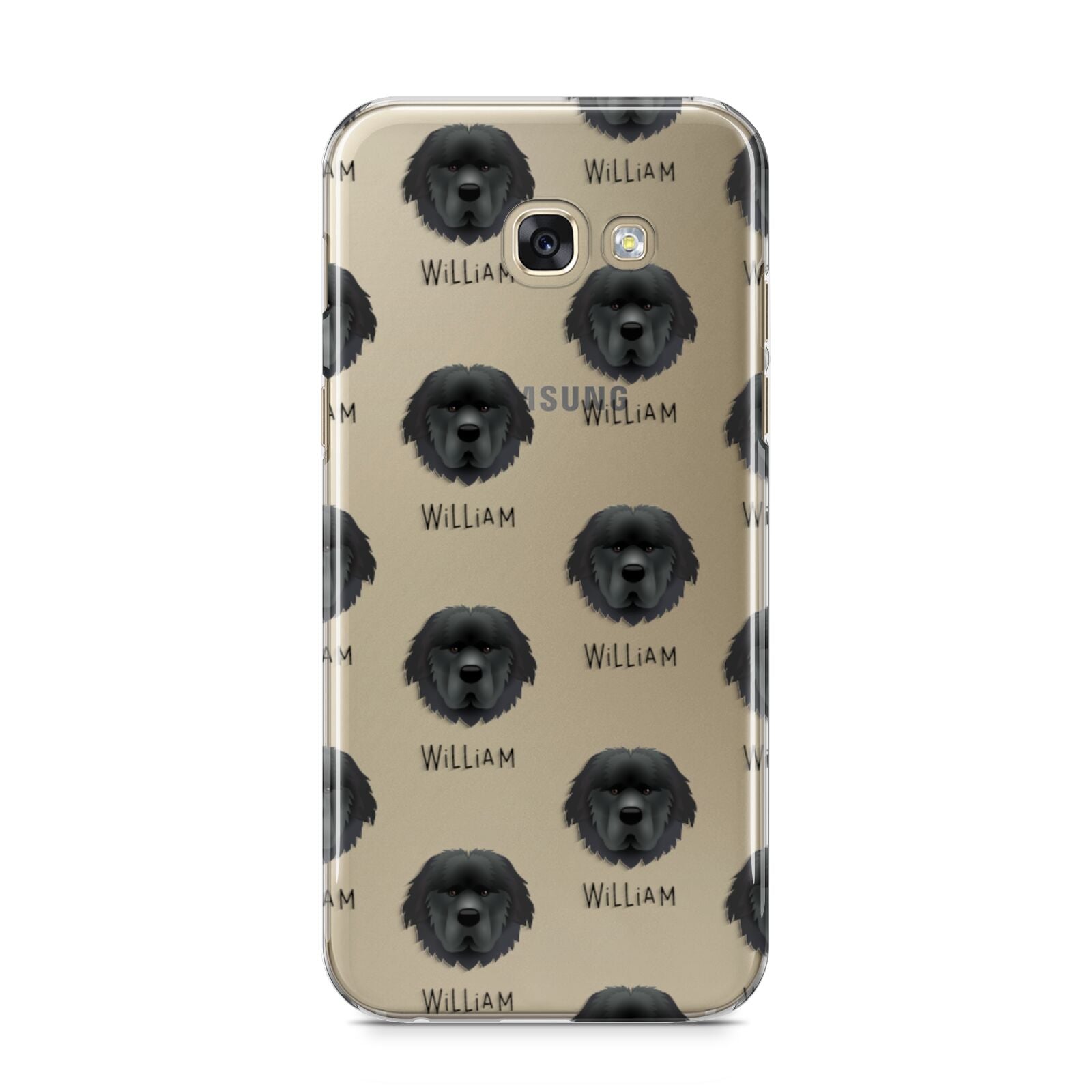 Newfoundland Icon with Name Samsung Galaxy A5 2017 Case on gold phone
