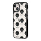 Newfoundland Icon with Name iPhone 14 Black Impact Case Side Angle on Silver phone
