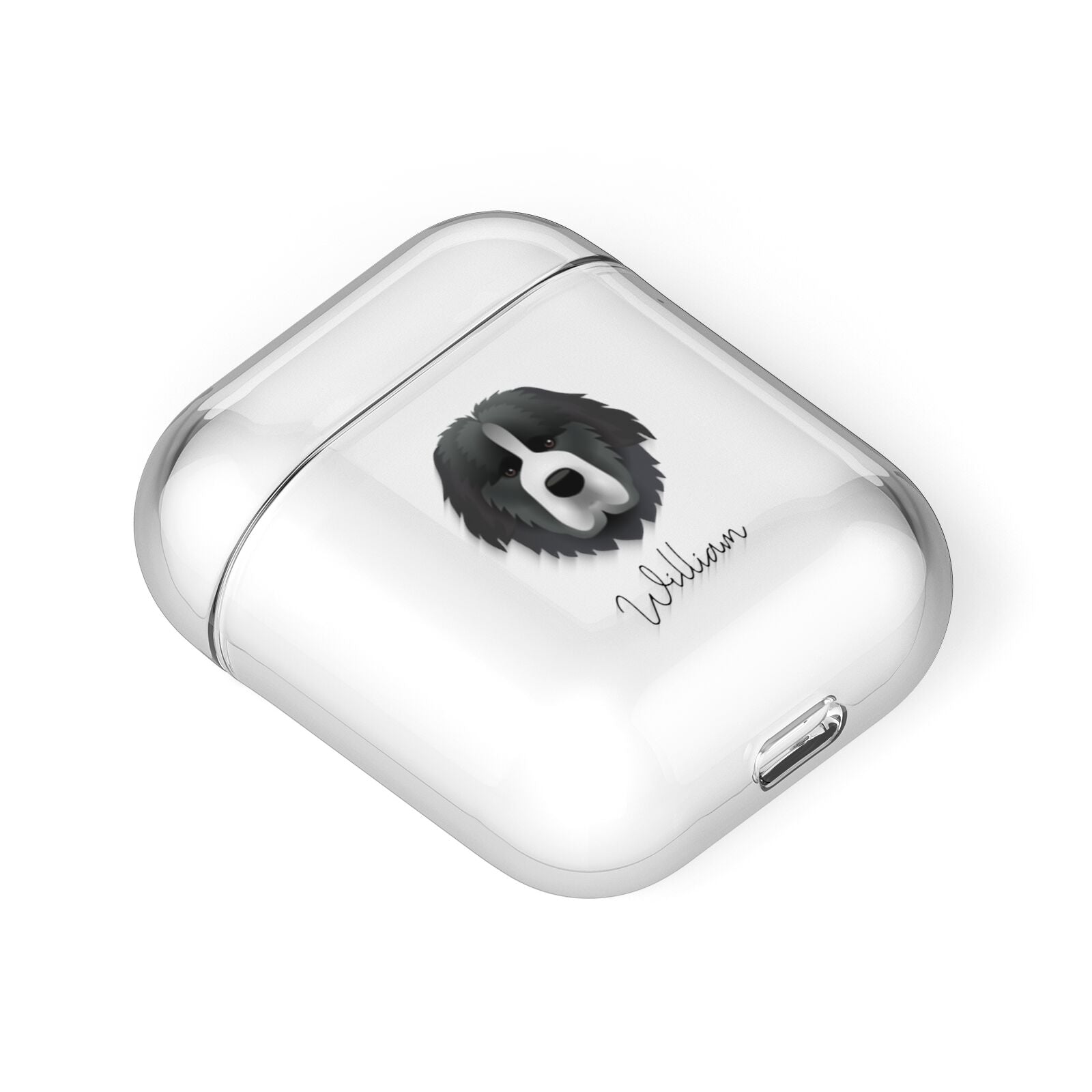 Newfoundland Personalised AirPods Case Laid Flat