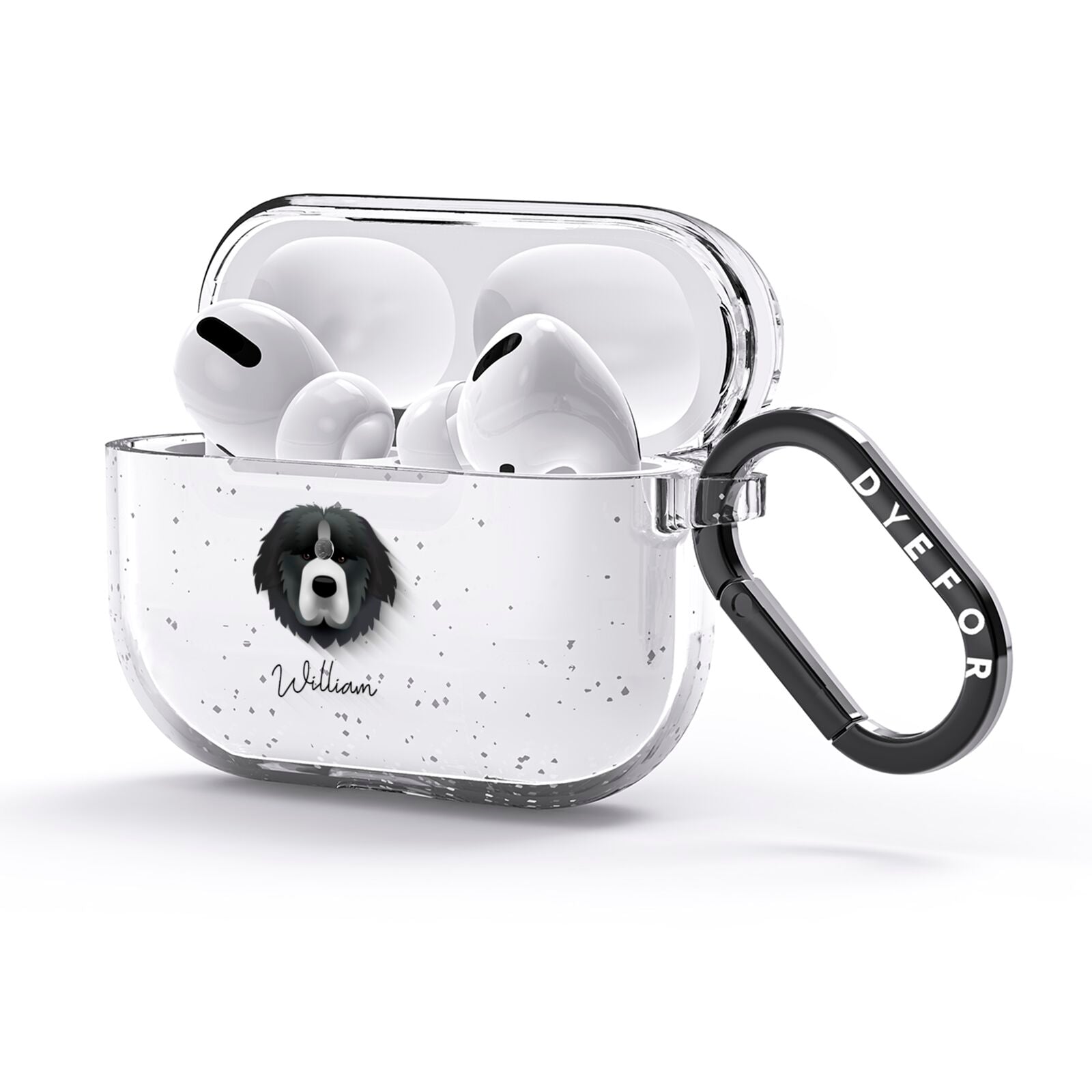 Newfoundland Personalised AirPods Glitter Case 3rd Gen Side Image