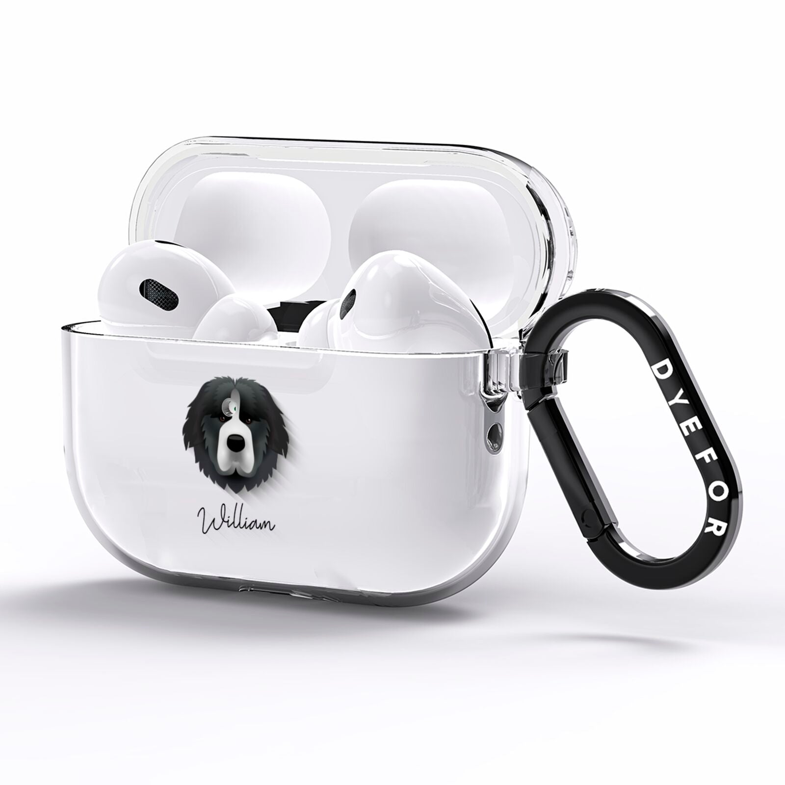 Newfoundland Personalised AirPods Pro Clear Case Side Image