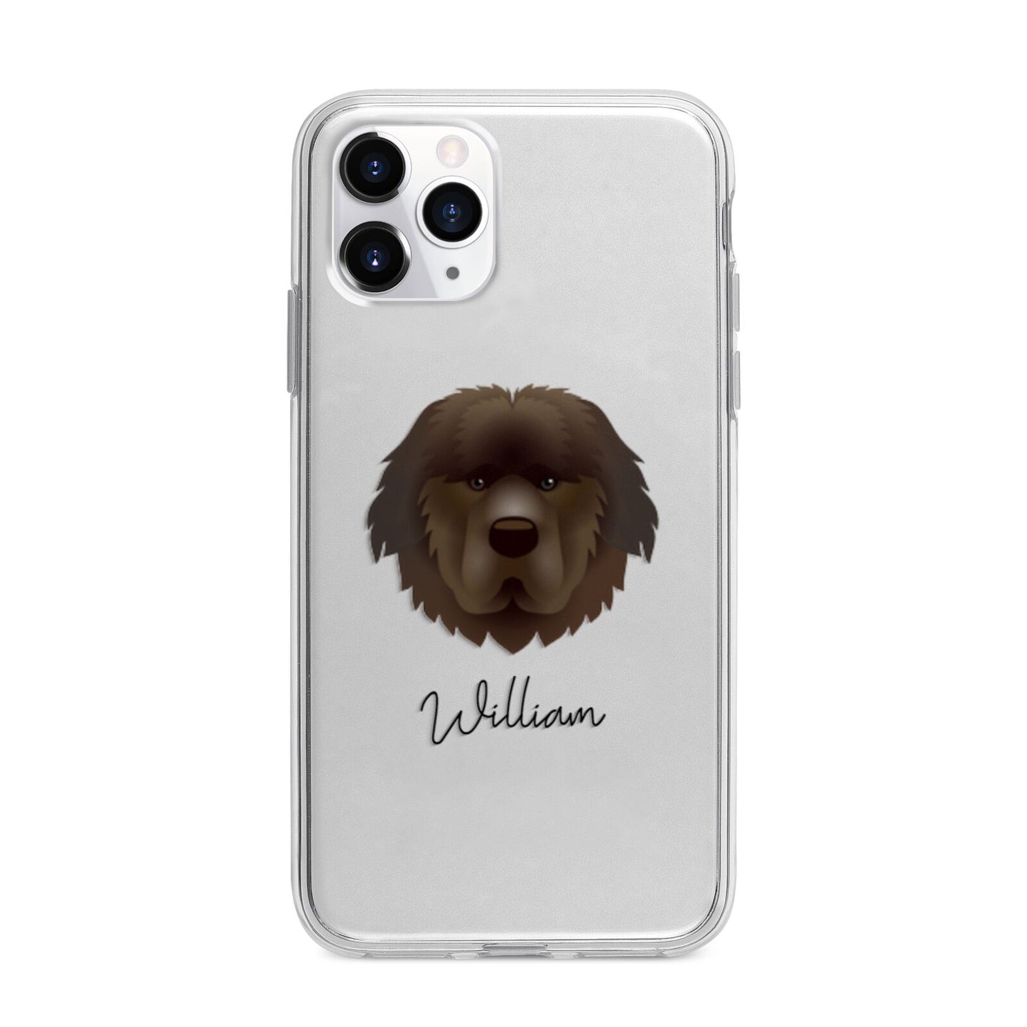 Newfoundland Personalised Apple iPhone 11 Pro Max in Silver with Bumper Case