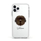 Newfoundland Personalised Apple iPhone 11 Pro in Silver with White Impact Case