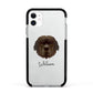 Newfoundland Personalised Apple iPhone 11 in White with Black Impact Case