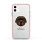 Newfoundland Personalised Apple iPhone 11 in White with Pink Impact Case