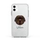 Newfoundland Personalised Apple iPhone 11 in White with White Impact Case
