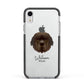 Newfoundland Personalised Apple iPhone XR Impact Case Black Edge on Silver Phone