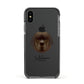 Newfoundland Personalised Apple iPhone Xs Impact Case Black Edge on Black Phone