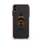 Newfoundland Personalised Apple iPhone Xs Max Impact Case Pink Edge on Black Phone