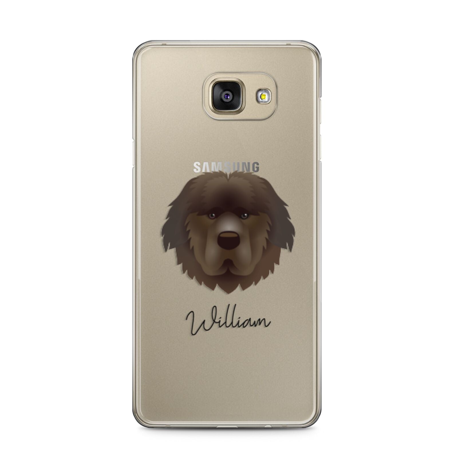 Newfoundland Personalised Samsung Galaxy A5 2016 Case on gold phone