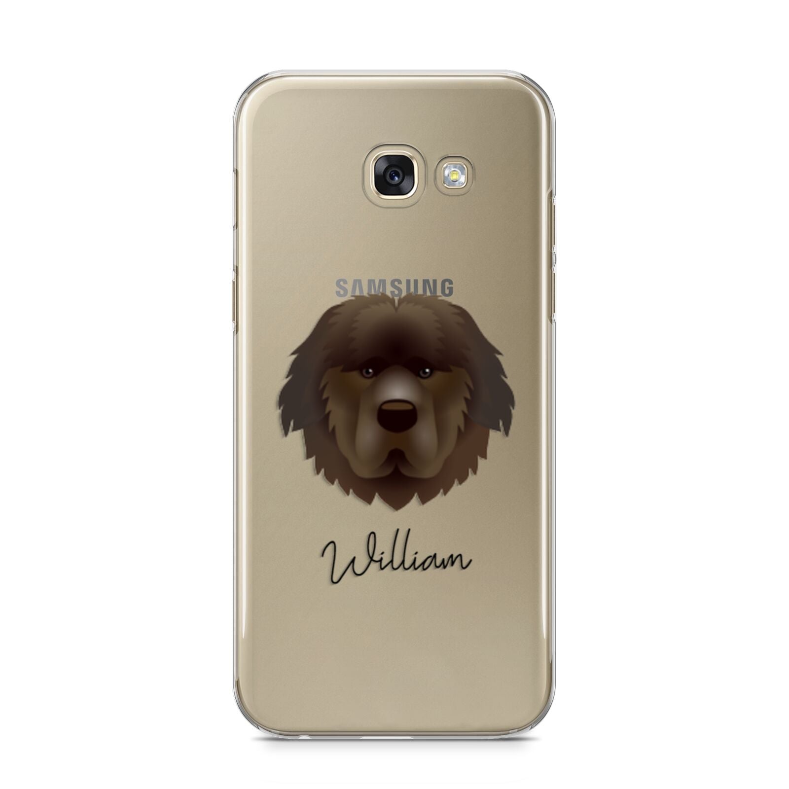 Newfoundland Personalised Samsung Galaxy A5 2017 Case on gold phone