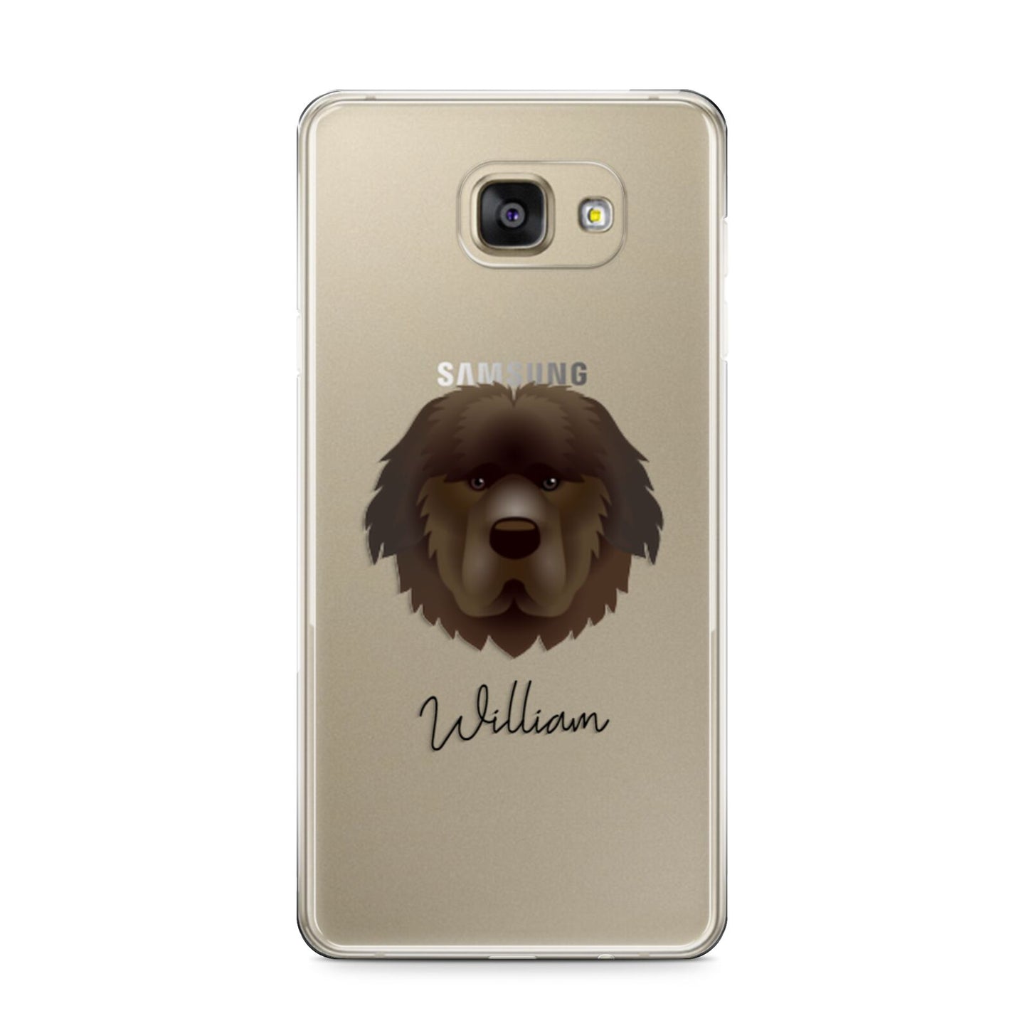 Newfoundland Personalised Samsung Galaxy A9 2016 Case on gold phone