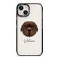Newfoundland Personalised iPhone 14 Black Impact Case on Silver phone