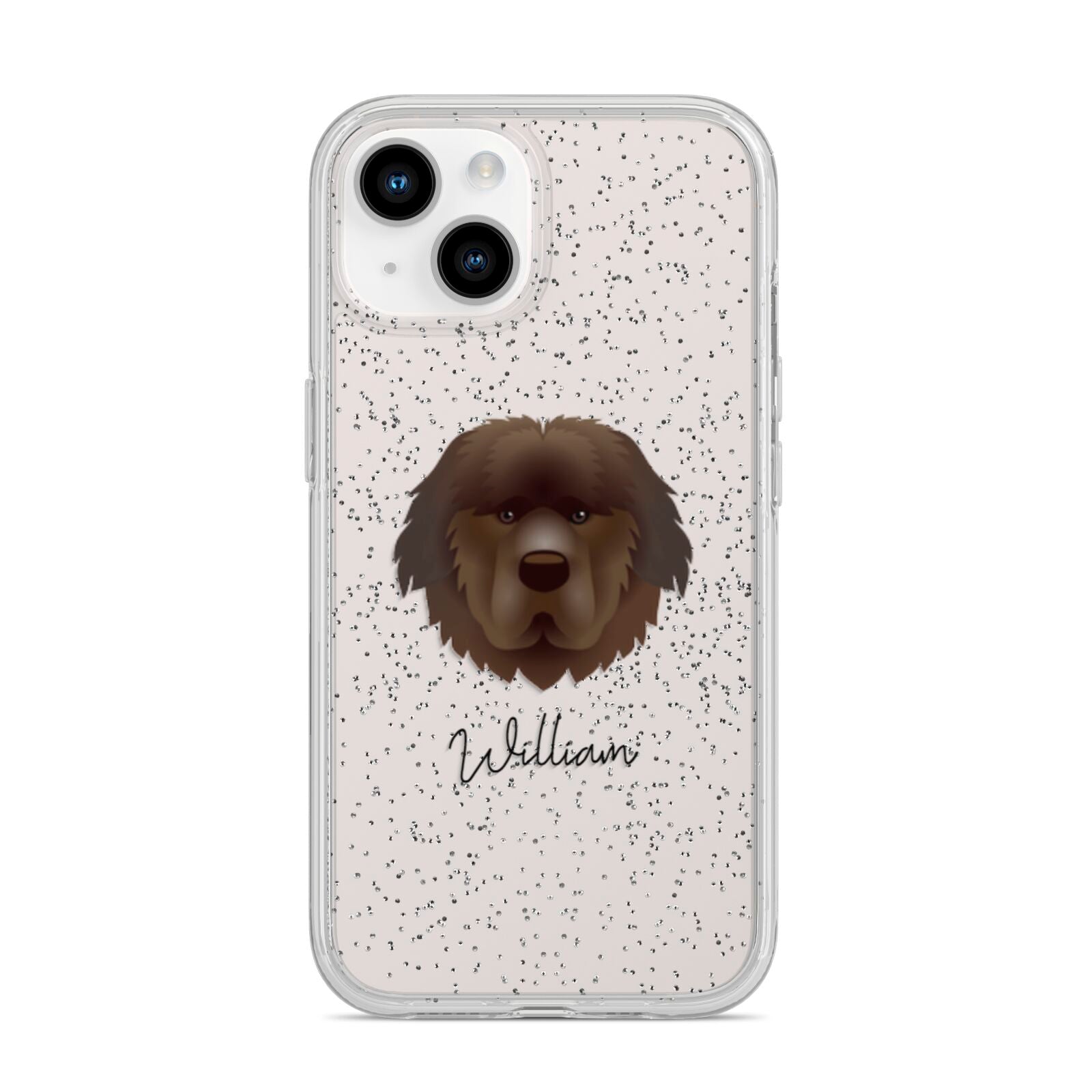 Newfoundland Personalised iPhone 14 Glitter Tough Case Starlight