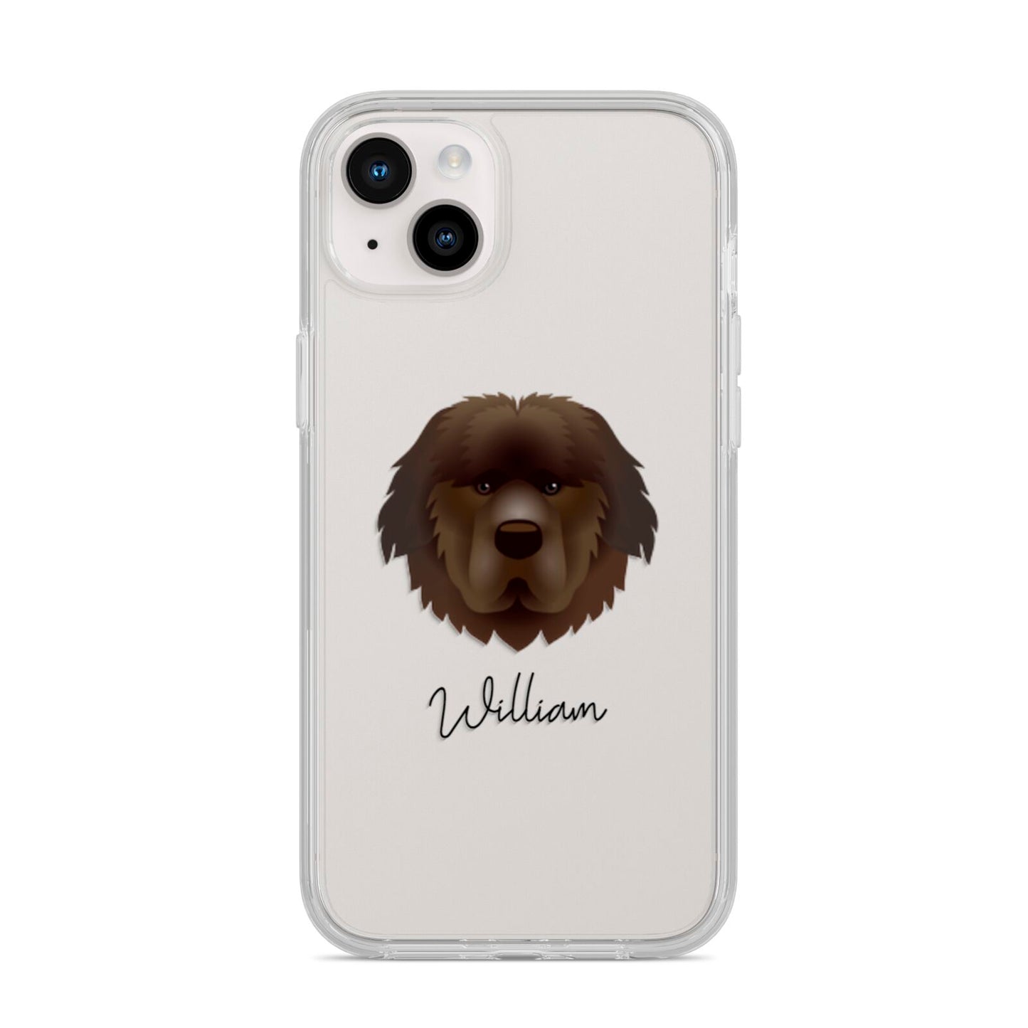 Newfoundland Personalised iPhone 14 Plus Clear Tough Case Starlight