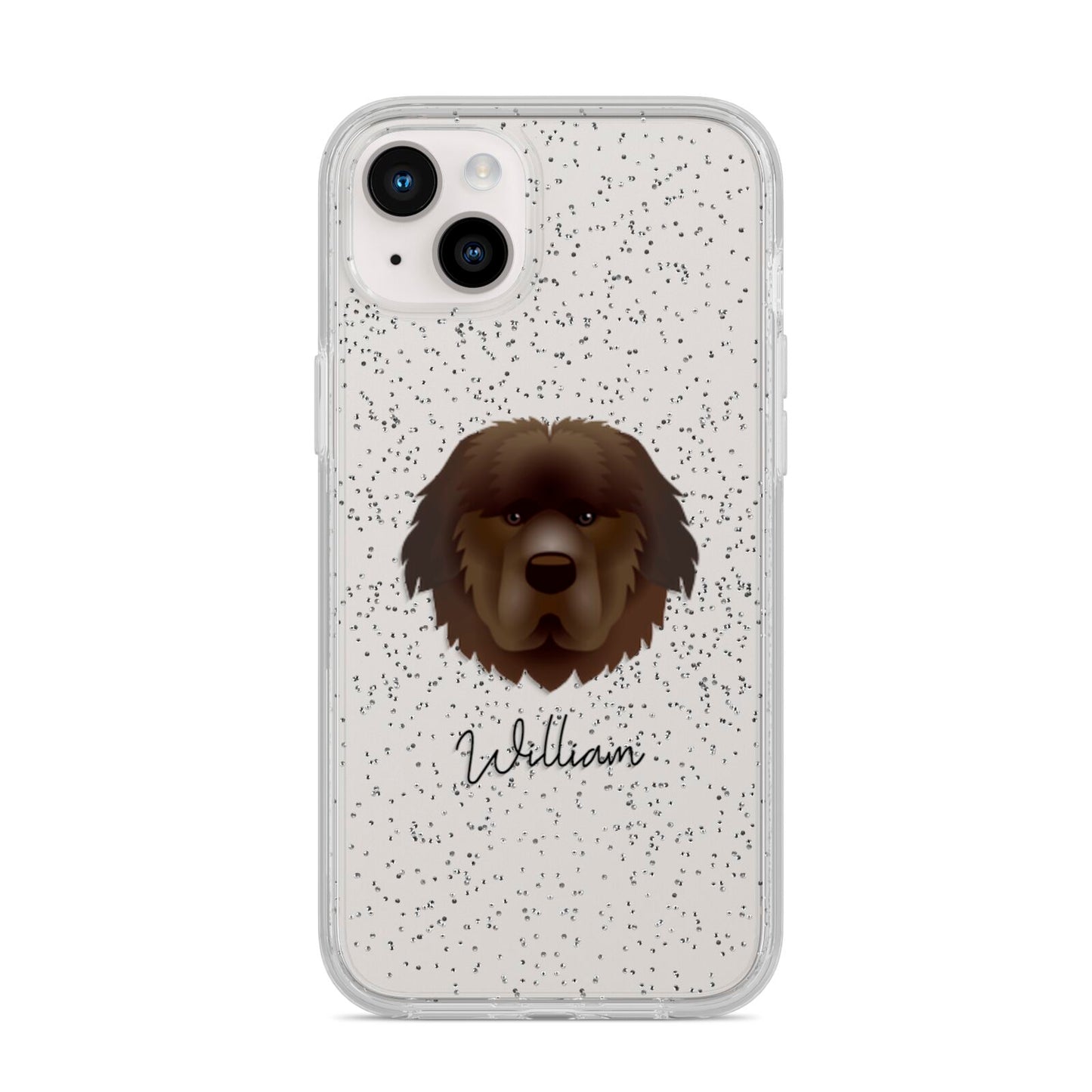 Newfoundland Personalised iPhone 14 Plus Glitter Tough Case Starlight